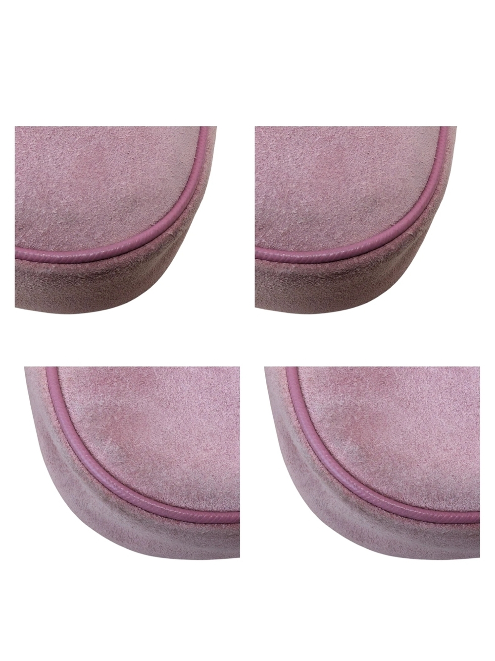 Salvatore Ferragamo Pink Suede & Leather Mini Shoulder Bag With Chain Link Strap - Picture 9 of 16